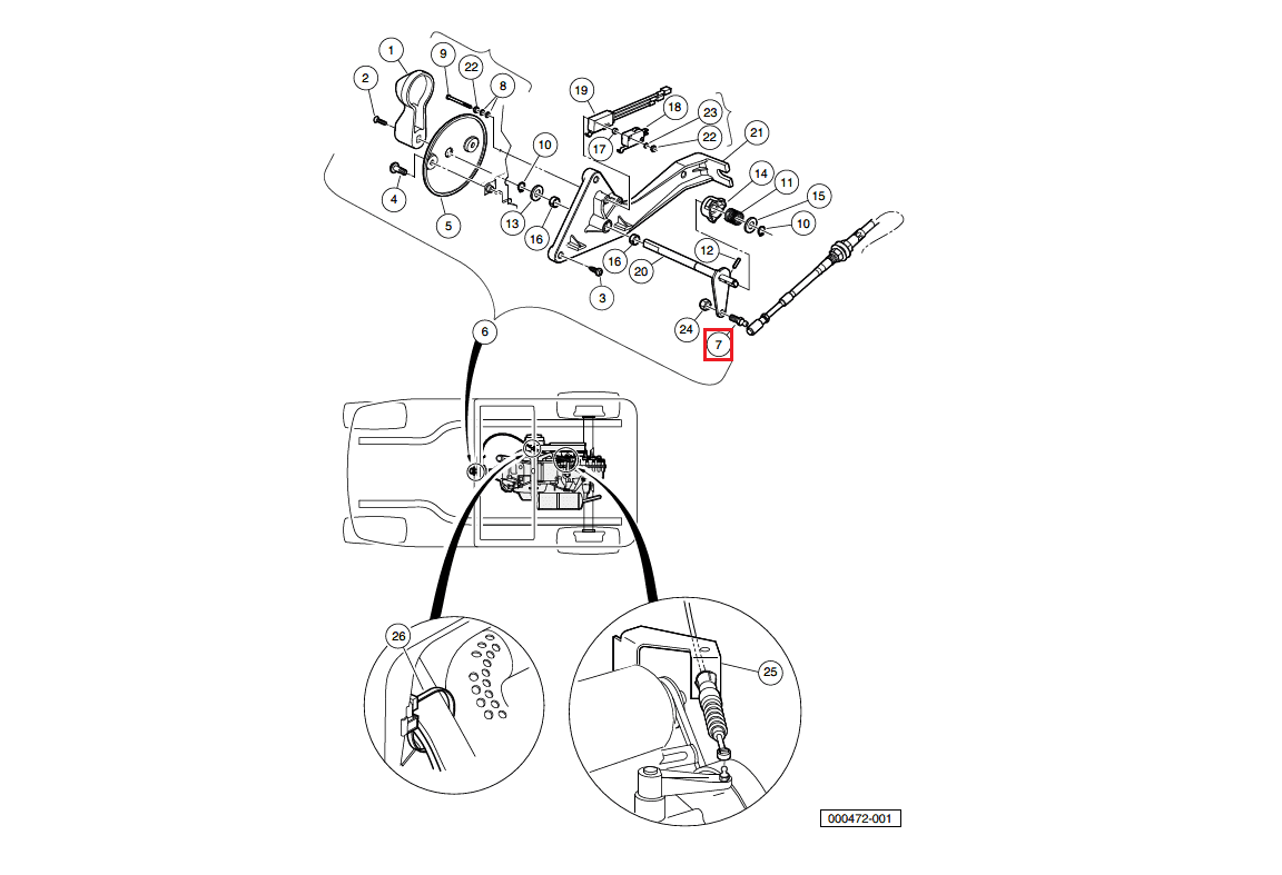 Picture of Ball stud for accelerator linkage, both gas and electric