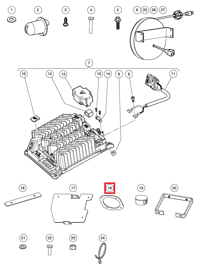 Picture of PLATE, BACKING, CHARGE PORT