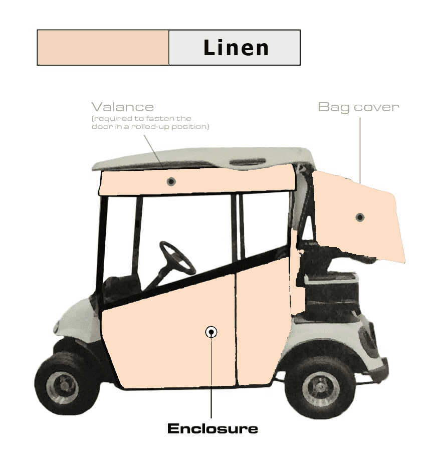 Picture of 3-sided track style enclosure, RXV, linen chameleon 